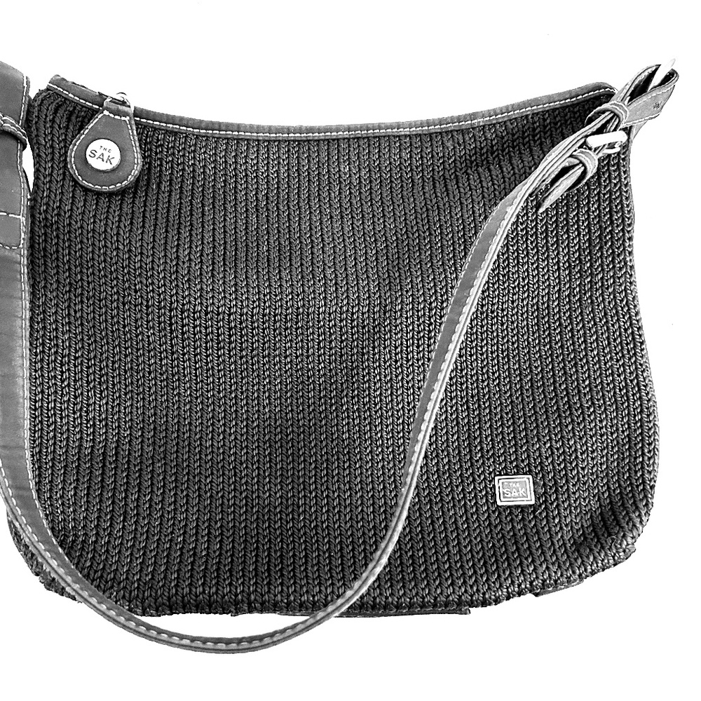 The Sak Black‎ Crocheted Shoulder Bag